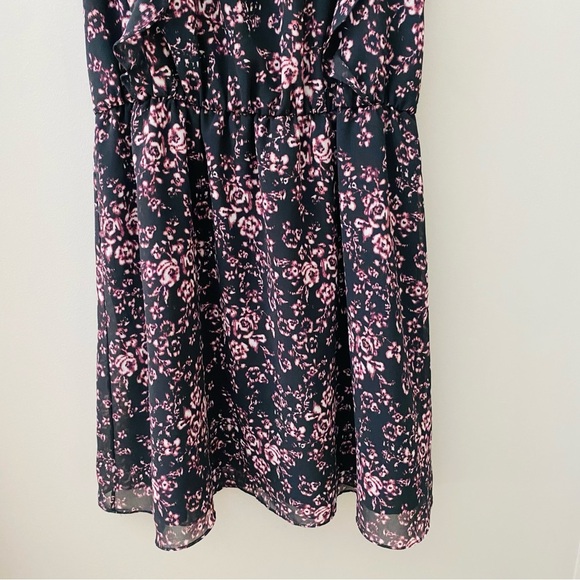 BCBGeneration Floral Dress Black/Purple Sz Small - Picture 4 of 10